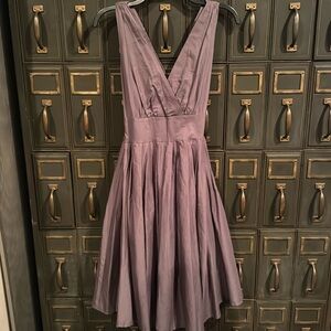 Elegant Taupe Cotton Sleeveless Dress